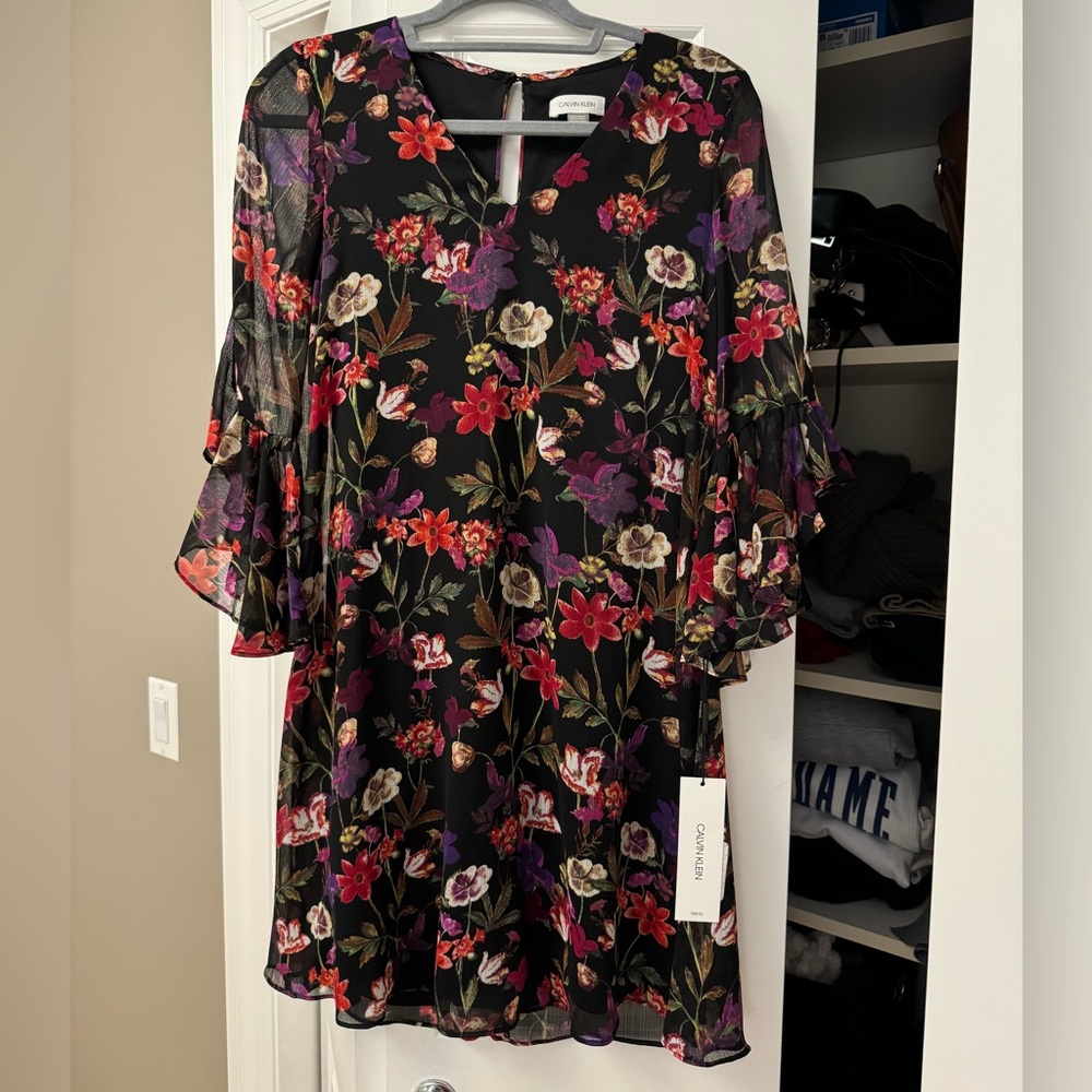 Floral chiffon dress